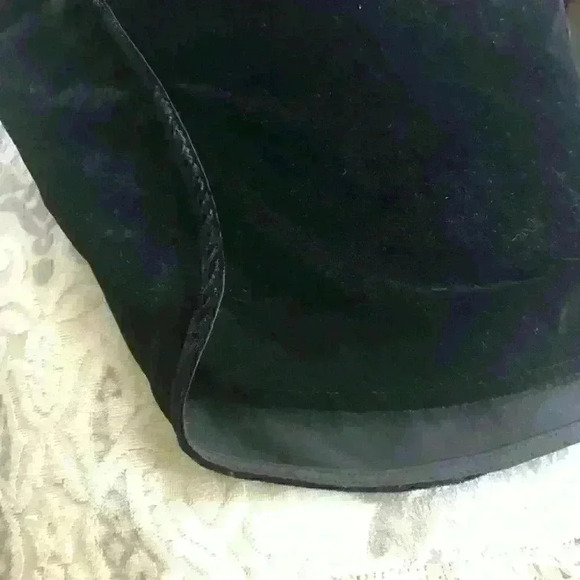 Banana Republic Top Velvet Velour Blouse  Casual Black - Picture 4 of 9